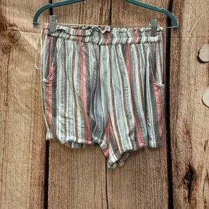 Striped Women's Shorts - Multicolor